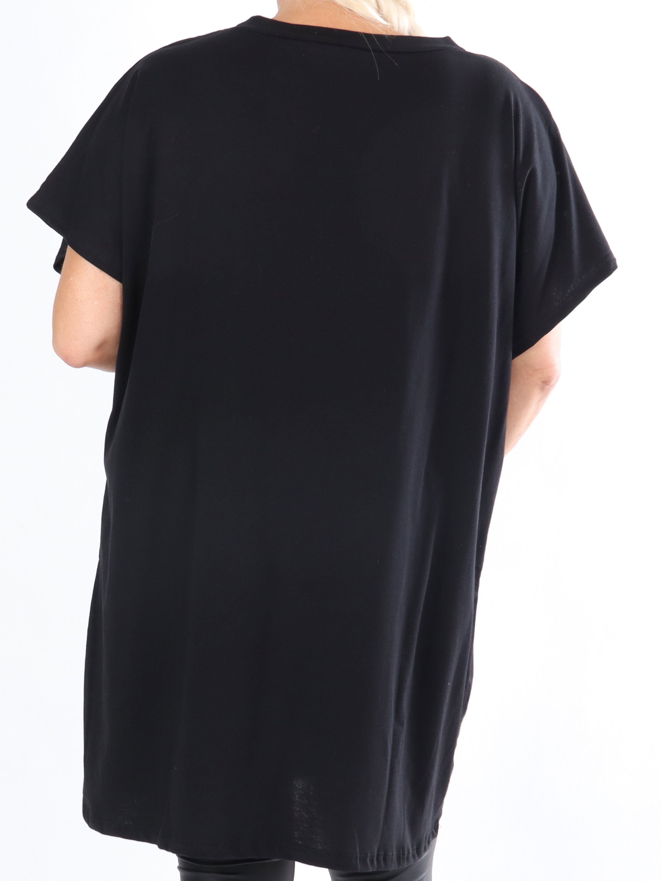 Julia - T-shirt klänning med text framtill